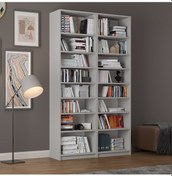 Resim Asra Trend %100 MDFLAM Kül Gri Kitaplık K-11 