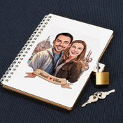 Resim Eminönü ve Aşkımız Karikatürlü Kilitli Defter 
