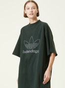 Resim x Adidas Oversized Koyu Yeşil Logolu T-shirt 