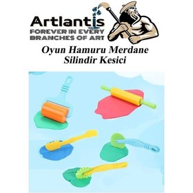 Resim 12 Renk Oyun Hamuru Kalıbı Merdane Silindir Kesici Şekiller Ve Enjektör Seti 29 Parça 1 Paket Okul Kreş Ana Sınıfı Etkinlik Okul Öncesi 