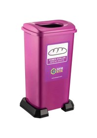 Resim Omnipazar Sy-4398 Sıfır Atık Ekmek Geri Dönüşüm Çöp Kutusu 70 Lt Mor 