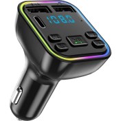Resim Jingyi Araba Bluetooth 5.1 Fm Verici Kablosuz Handsfree Ses Alıcısı Otomatik Mp3 Çalar 2.1a Çift Usb Hızlı Telefon Şarj Aksesuarları (Yurt Dışından) 
