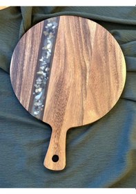 Resim Akasya Küçük Boy Yuvarlak Kesme Tahtası 