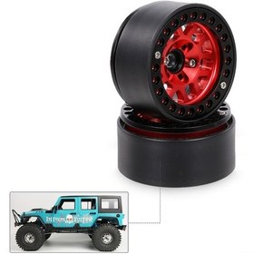 Resim Neevoyu 1/10 Rc Tırmanma Aracı İçin Çinko Alaşım 8 Delikli Metal Jantlar - Siyah, Altın, Kırmızı Seçenekler 