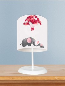 Resim Mekta Home Bebek Ve Çocuk Odası Fil Ve Kalp Desenli Abajur 