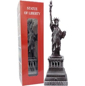 Resim Vintage Metal Usa Özgürlük Heykeli Gümüş 32 Cm 