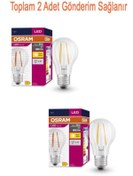 Resim Osram Ledvalue 6,5w (60w) Rustik Led Ampul Sarı 2700k - E27 Duy 
