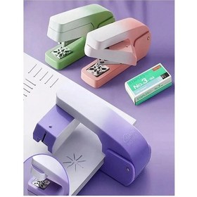 Resim Yeşil Zımba Makinesi 24/6 1 Adet Fixpoint P-4550 Pastel Renkler Büyük Zımba Makinası Ve Teli 20 25 Sayfa Dereceli Ofis 