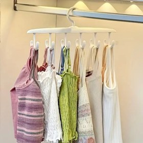 Resim 1 Adet Yer Tasarruflu 6 Kancalı Plastik Dolap İçi Düzenleyici Pratik Askı 
