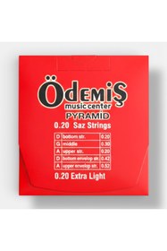 Resim ödemiş Uzun Sap Saz/Bağlama Takım Tel 0.20 