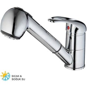 Resim Kustar Berber Aç Kapa Spiral Hortumlu Lavabo Bataryası 150 CM 