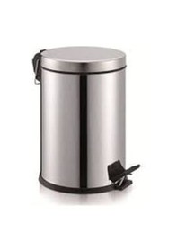 Resim Paslanmaz Çelik Pedallı Çöp Kovası 12 Lt 