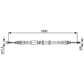 Resim EL FREN TELI MASTER III MOVANO B M9T 10> 1490MM 