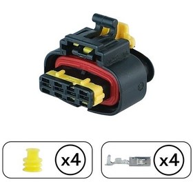 Resim Debimetre Soketi 4 Pin Kablosuz 