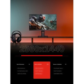 Resim Rampage Slıce SL27F275Q 27 275Hz 1ms Fast IPS Qhd HDR400 Pivot Siyah Flat Oyuncu Monitörü 