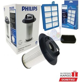 Resim Philips Uyumlu Fc 9213 Marathon Hepa Filtre Seti Kutulu 