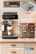 Resim Philips 20 Sıcak ve Soğuk İçecek Tam Otomatik Espresso Kahve Makinesi LatteGO EP5543+1kg kahve Hediyeli 