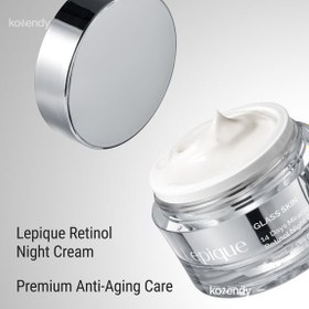 Resim Lepique - Glass Skin 14Days Miracle Retinol Night Cream (Kırışıklık ve Elastikiyet Kaybı Önleyici Cam Cilt Görünümü Veren Retinollü Krem) 50ml 