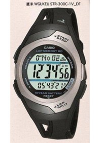 Resim Casio Str-300c-1vdf Quartz Silikon Siyah 35 Mm Spor Kadın Kol Saati Siyah 