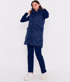 Resim Bwest Sarah Kapşonlu Şişme Yelekli Spor Üçlü Takım - 70030 - İndigo-15 İndigo 