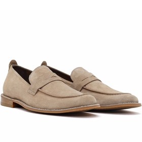 Resim Derimod Black Erkek Bej Süet Deri Klasik Loafer - Bej / 4 