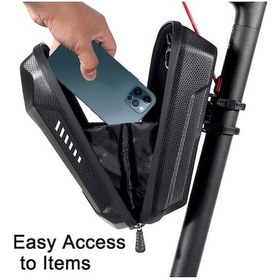 Resim Mufunye Yetişkin Elektrikli Kaykay/ikili Tekerlekli Bisiklet Çantası - 8 İnç Su Geçirmez Ön Asılı 2l Depolama Çantası Siyah Siyah 