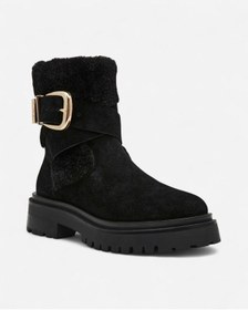 Resim Steve Madden Lodge Black Sued Kadın Siyah Bot Lodge 