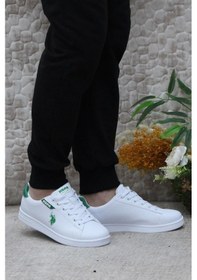 Resim U.S. Polo Assn. Costa Beyaz Yeşil Sneaker Erkek Ayakkabı 001 