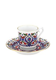 Resim Kütahya Porselen El Dekoru 2 Kişilik Kahve Fincanı Dekor No:073643 