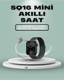 Resim shopwave SQ-16 Mini Series 10 Akıllı Saat – 3 Kordon + Hediye Bileklik 
