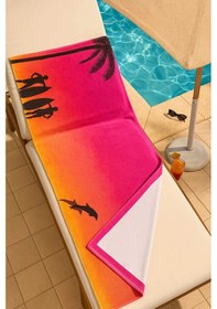 Resim Seadream Tropikal Desenli Plaj Havlusu 70x140 Cm Sunshine Çok Renkli 