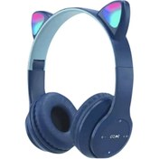 Resim Kensa Kedi Kulağı Detaylı Bluetooth Kablosuz Kulaklık 