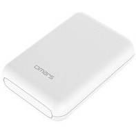Resim Omars OMPB015 10.000 mAh PD 20W Çift Çıkışlı Type-C - USB-A Beyaz Mini Powerbank 