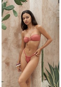 Resim Mai Collection Mai Studios Co. Lahla Büzgü Detaylı Kalın Bant Kiremit Bikini Altı Kiremit 