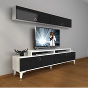 Resim Decoraktiv Ekoflex 5 Mdf Gold Tv Ünitesi Tv Sehpası - Beyaz - Siyah 