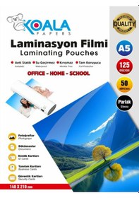 Resim A5 Laminasyon Filmi 125 Micron 1 Paket 50 Adet 