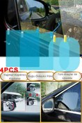 Resim Hane Dostu 4 Parça Araç Yan Ayna ve Yan Cam Yağmur Kaydırıcı Buğu Önleyici Güvenli Sürüş Film Seti 