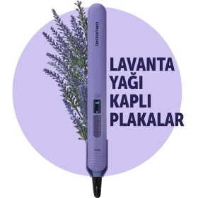 Resim Grundig Hs 7032 Botanika Lavanta Yağı Kaplı Plakalı Iyonik Saç Düzleştirici 