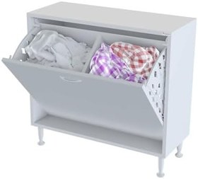 Resim Çok Amaçlı Sepetli Dolap | Banyo, Mutfak, Ayakkabılık, Oyuncak Dolabı | 14 Ölçü Seçeneği (35-100 cm) | Modüler Tasarım | 75x32,5 cm (Beyaz, 75 cm) 