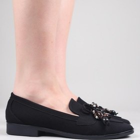 Resim Birikon Reyes Boncuklu Loafer Siyah-8757 Siyah 