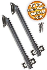 Resim Badem10 Kalkar Kapak Makası Dolap Çekmece Metal 15 Cm Sessiz Açma Kapama Amortisör Piston (1 Çift) 