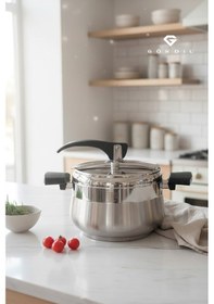 Resim Gökdil Bonera Special Paslanmaz 6 Lt Düdüklü Tencere Gümüş 