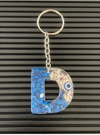 Resim GultekinShop Epoksi Nazar Boncuklu D Harfi Hediyelik Harf Anahtarlık 