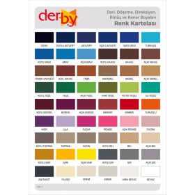 Resim Derby Deri Eşyalar Için Örtücü Yoğun Rötuş Boyası 100 ml - Kartela Renkleri 