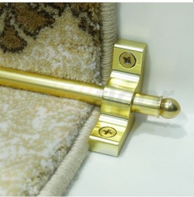 Resim Myfloor Çelik Halı Tutucu Merdiven Dip Çubuğu - Sarı Kalın 90 cm 