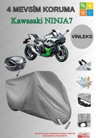 Resim AutoEN KawasakiNINJA7 VİNLEKS (PREMİUM) ARKA ÇANTA KİLİT UYUMLU MOTOR BRANDASI LÜKS-GRİ 