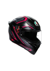 Resim Agv K1 S E2206 Sling Matt Siyah Pembe Motosiklet Kaskı. 