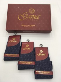Resim Gama Çorap 3 Adet Merserize + Bambu Karışımlı %100 Doğal Naylonsuz Desenli İnce Yazlık Erkek Çorabı 