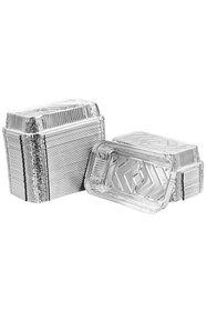 Resim BAR-PACK Alüminyum Kap 500gr Dikdörtgen Kapaklı 100 Adet 