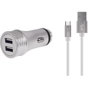 Resim Polosmart PSM45 2'li Araç Şarjı + Micro USB Şarj Kablosu 50 cm 